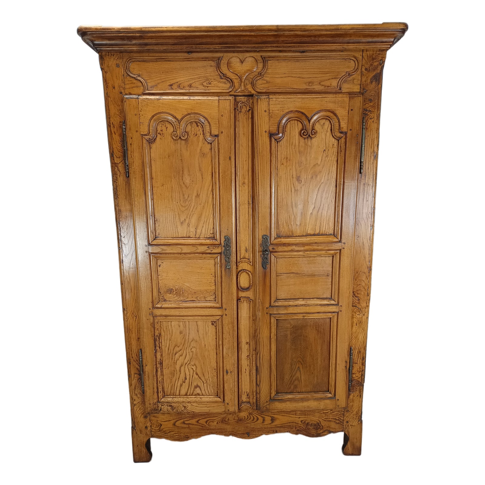 Antique Rustic Ash and Fir Wardrobe | Chairish