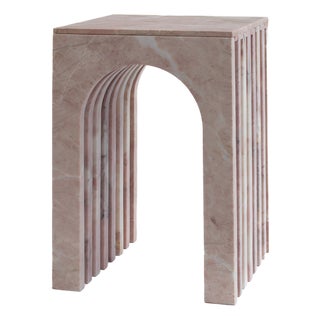 Balance Travertine Side Table by Kiwano Concept For Sale