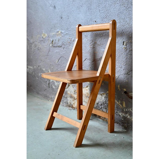 Modernist Fixed Chair in Beech and Plywood, 1970s For Sale - Image 4 of 13