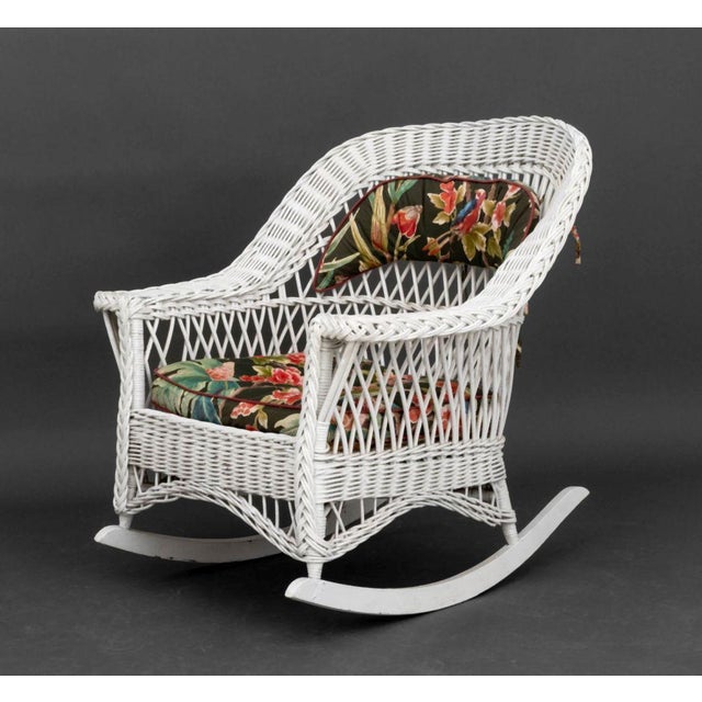 Vintage White Wicker Furniture, 3 Pcs. For Sale In New York - Image 6 of 13
