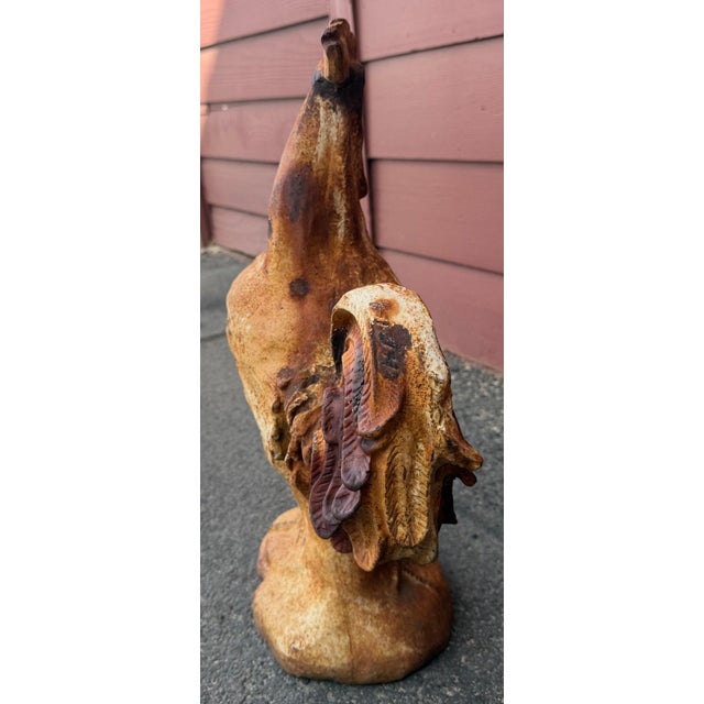 Late 19thc Original Old Surface Iron Rooster For Sale In Los Angeles - Image 6 of 9