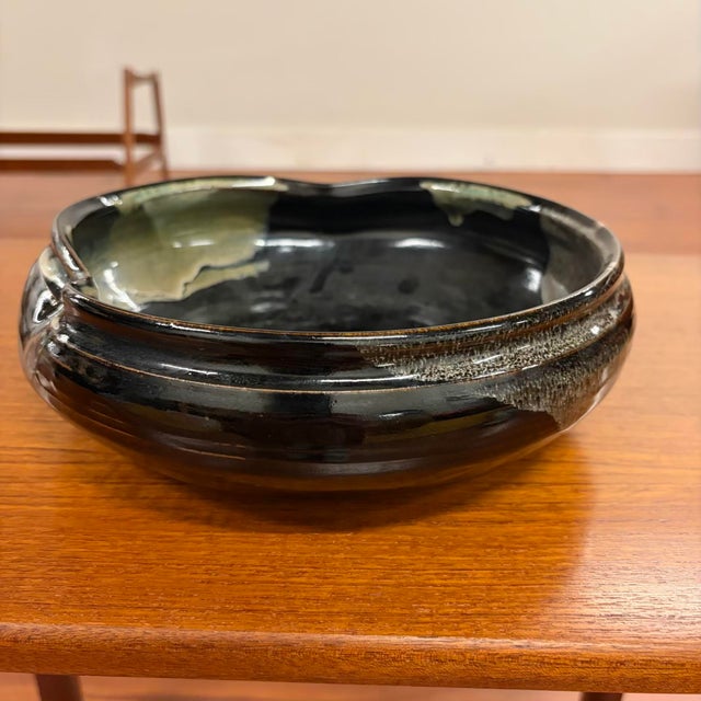 Signed Vintage Japanese Tamba Tachikui Ware Studio Pottery Bowl For Sale - Image 12 of 15