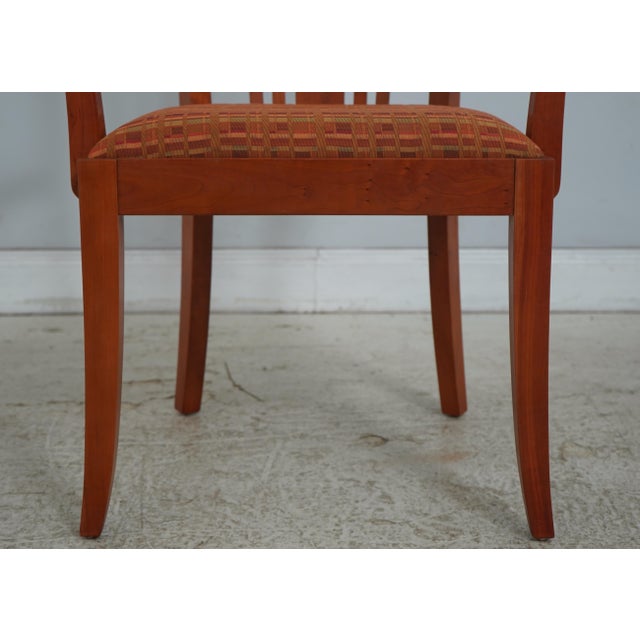 Set of 8 Stickley Cherry Dining Room Chairs For Sale - Image 10 of 18