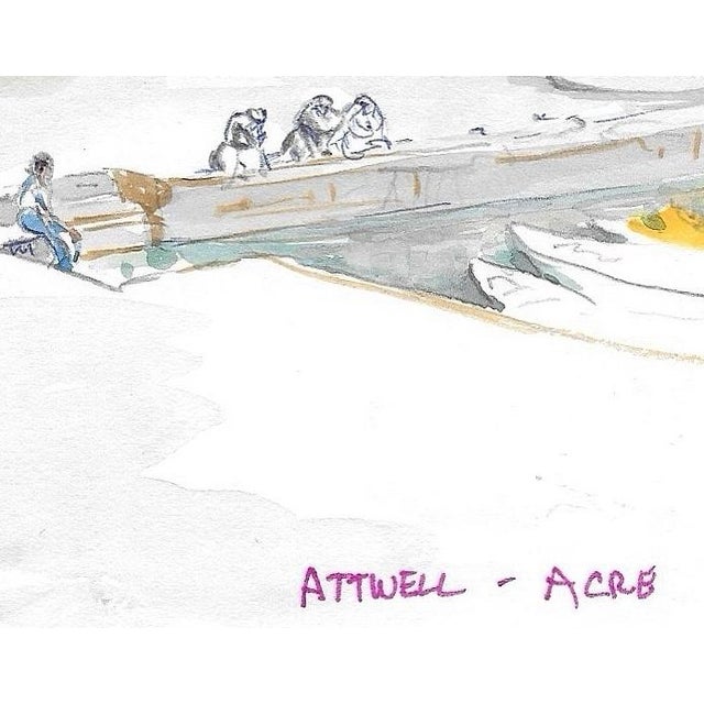 Painting by English artist Ivy Attwell (1895-1985). Attwell traveled extensively all over the world and recorded her...