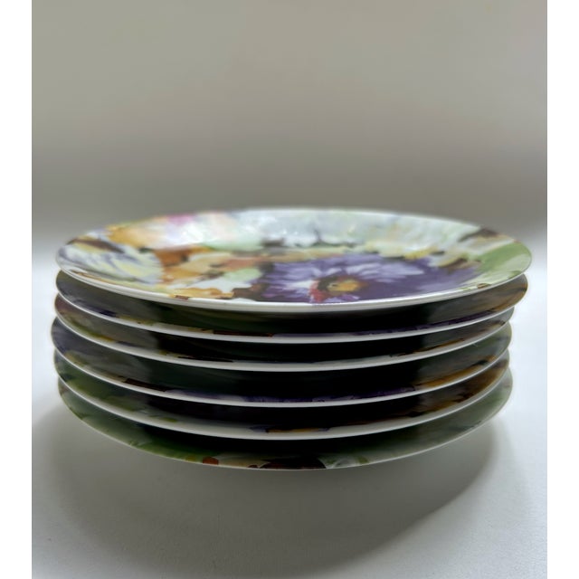 1990s Limoges "Alahambra" Cocktail Plates - Boxed Set of 6 For Sale - Image 11 of 18