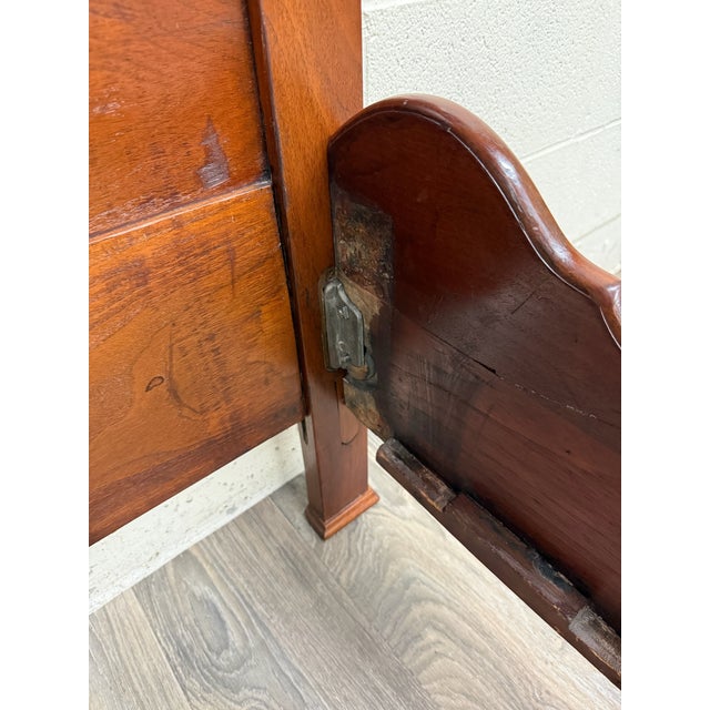 Antique Full Size Victorian Carved Walnut Bed For Sale - Image 12 of 18