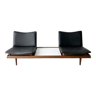 1960s Mid Century Modern Gerald McCabe Two Chair Modular Seating Bench For Sale