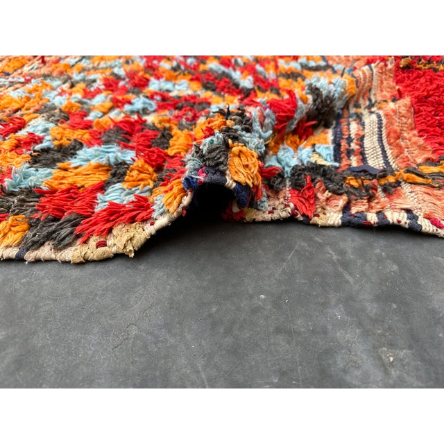 Orange 1990s Vintage Handmade Moroccan Accent Rug - 3'6" X 7'9" Ft For Sale - Image 8 of 11