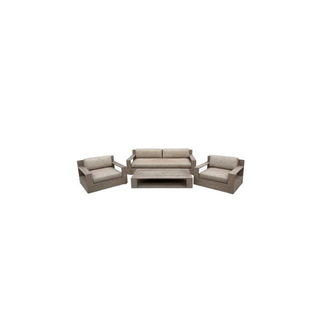 Wood Rh Restoration Hardware Marbella Teak Outdoor Set – Luxe, 4 Pieces For Sale - Image 7 of 16