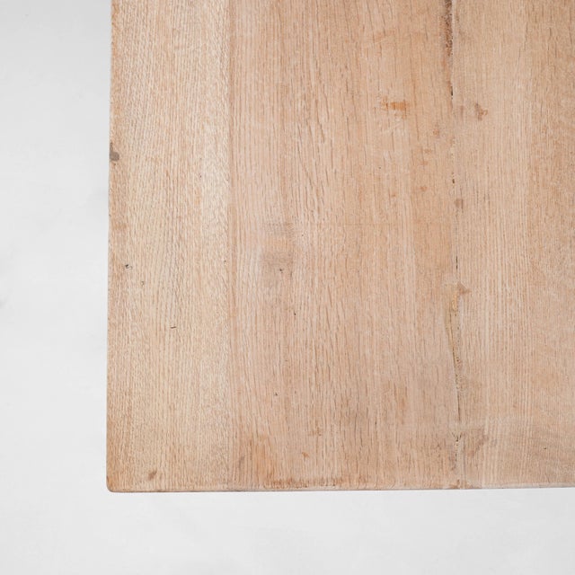 20th Century French Double Pedestal Oak Dining Table For Sale - Image 13 of 18