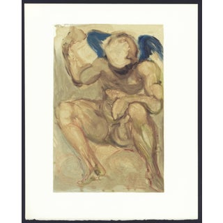 1963 Dalí Divine Comedy Engraving Purgatoire Chant 15 "L'Ange De Miséricorde" (The Angel of Mercy) For Sale