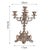Traditional Ornate Gold Cast Iron Candelabra – 12.8" Five-Arm Candle Holder For Sale - Image 3 of 9