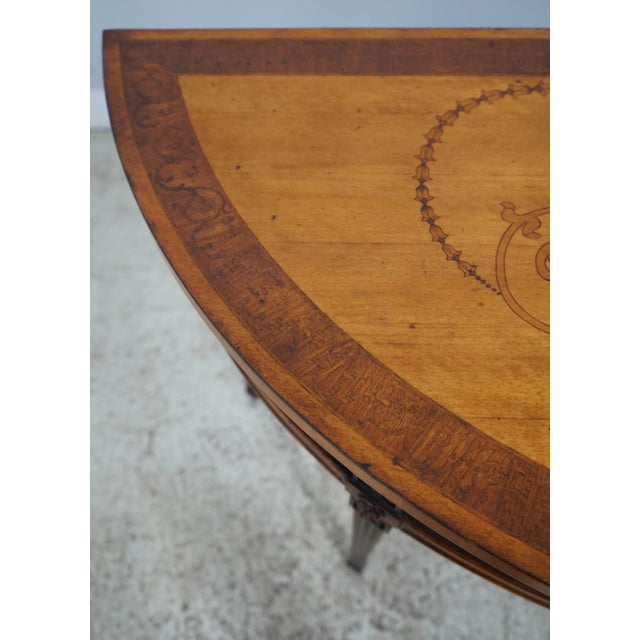 Century Adams Style Inlaid Satinwood Console Table For Sale - Image 10 of 12