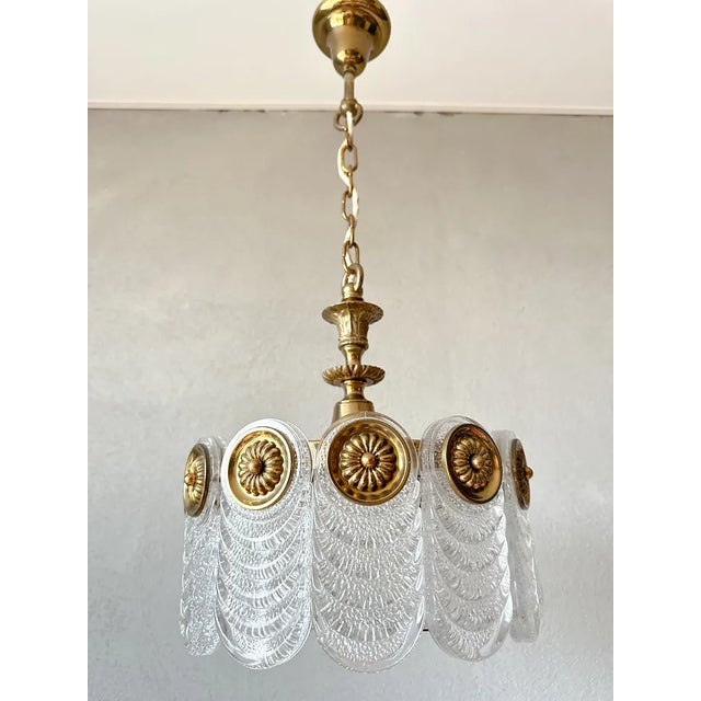Gold Vintage Chandelier from Kaiser Leuchten, 1970s For Sale - Image 8 of 11