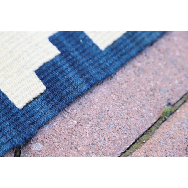 Textile 1970s Turkish Kilim Woven With Organic Wool in Geometric Patterns For Sale - Image 7 of 10