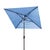 Athens 7.5 Ft Square Crank Umbrella, Baby Blue With White Understripe For Sale
