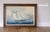 Stunning large(ish) schooner oil on canvas painting by T. Peter. Wooden frame has very nice hand-carved details. No info...