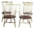 Vintage Set of Four Hitchcock Ivory Windsor Dining Chairs For Sale