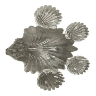 1980s Riedel Lead Crystal Glass Scalloped Bowl Set - 5pcs For Sale