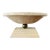Vintage 1980s Tessellated Stone & Brass Pedestal Centerpiece Bowl Maitland Smith Style For Sale