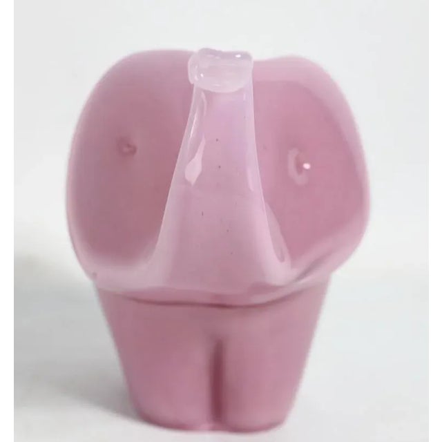 Art Glass Alabstro Elephant Att. To Langham For Sale - Image 4 of 11