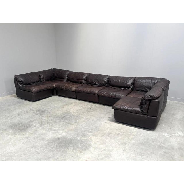Large Modular Sofa from Rolf Benz, 1970s, Set of 7 For Sale - Image 3 of 18