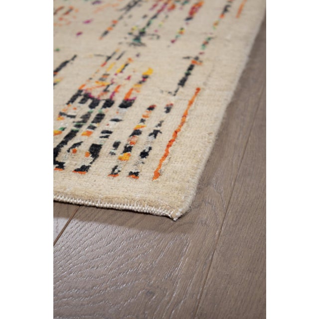 Handwoven Silk Rug with Multicolor Abstract Patterns, 2010s For Sale - Image 6 of 8