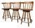 1960s Set of 3 Solid Wood Spindle Captain’s Chair Stools For Sale