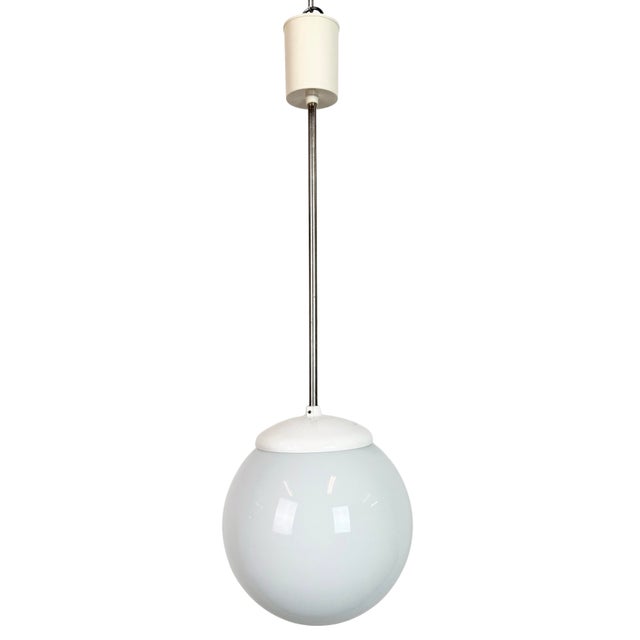Vintage Chandelier with Milk Glass from Elektrosvit, 1960s For Sale - Image 12 of 12