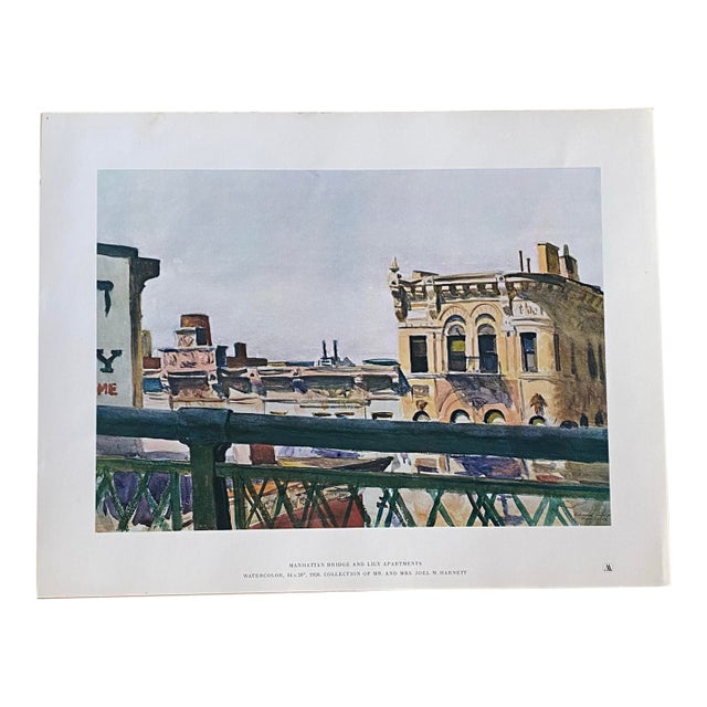 Edward Hopper, Manhattan Bridge and Lily Apartments, Vintage Print For Sale