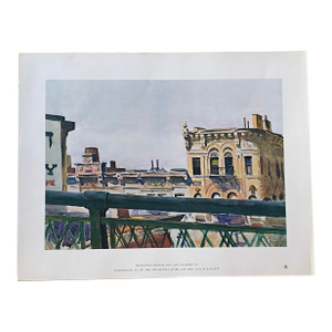 Edward Hopper, Manhattan Bridge and Lily Apartments, Vintage Print