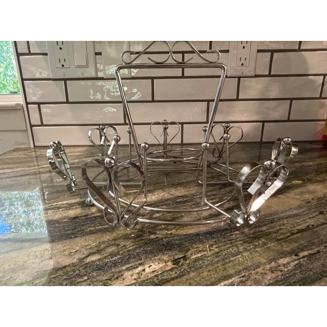 Mid Century Modern Set of 8 Dorothy Thorpe Atomic Roly Poly Glasses With Metal Carrier For Sale - Image 12 of 12
