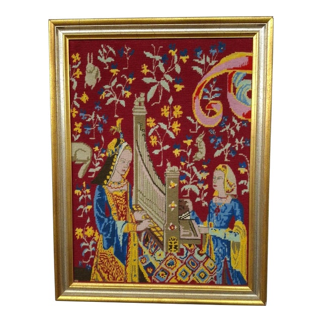 Rosemary Pipkin Jackson (American 20th Century), Excerpt From Unicorn Tapestry #3, 16th Century, Needlework, Framed For Sale