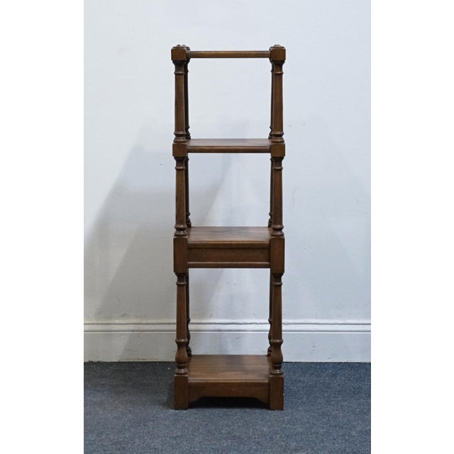 Pennsylvania House Solid Oak Rustic European Style 12" Square Tiered Shelf / Etagere For Sale In Kansas City - Image 6 of 8