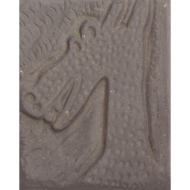 Contemporary Studio Pottery Animal Tile by Mark Bulwinkle For Sale - Image 3 of 7