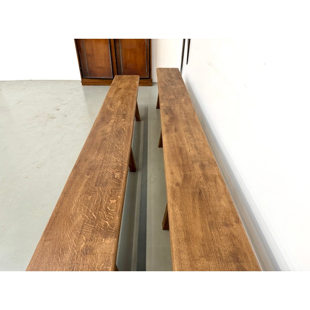 Benches in Oak, 1950s, Set of 2 For Sale - Image 12 of 15