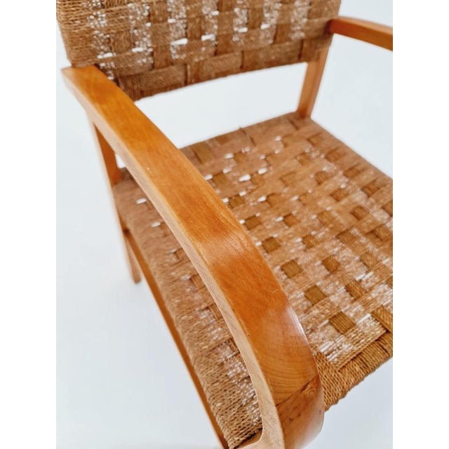Brown Vintage Bauhaus Papercord Armchair by Ehrich Dieckmann, 1930s For Sale - Image 8 of 18