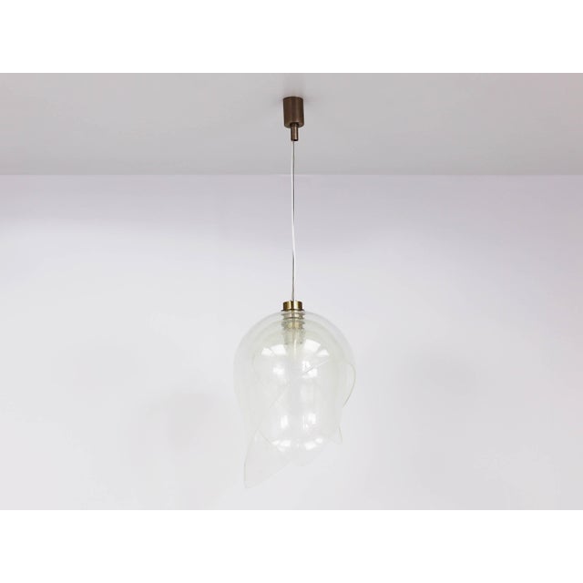 Metal LS178 Pendant Lamp in Bubble Crystal from Mazzega, Italy, 1970s For Sale - Image 7 of 7