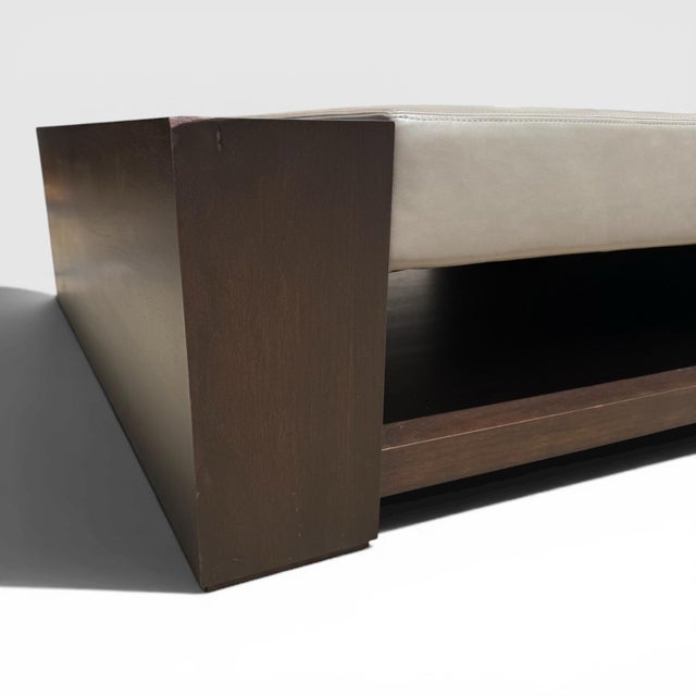 2010s Holly Hunt Large Bahia Leather Coffee Table For Sale - Image 5 of 7