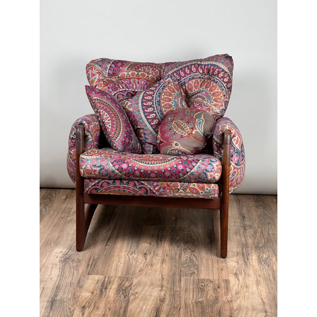 Vintage Mid-Century Modern Adrian Pearsall for Craft Associates Walnut Wingback Chair Circa 1970 For Sale - Image 4 of 10