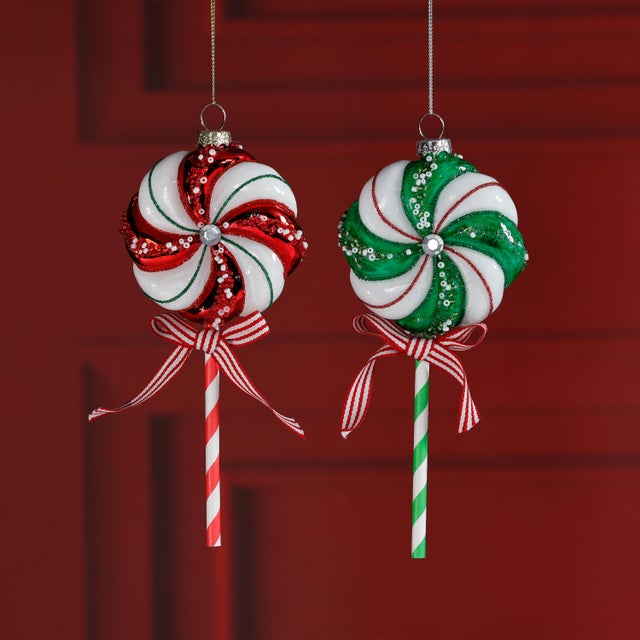 2020s Lollipop Ornaments, Assorted Set of 6 For Sale - Image 5 of 5