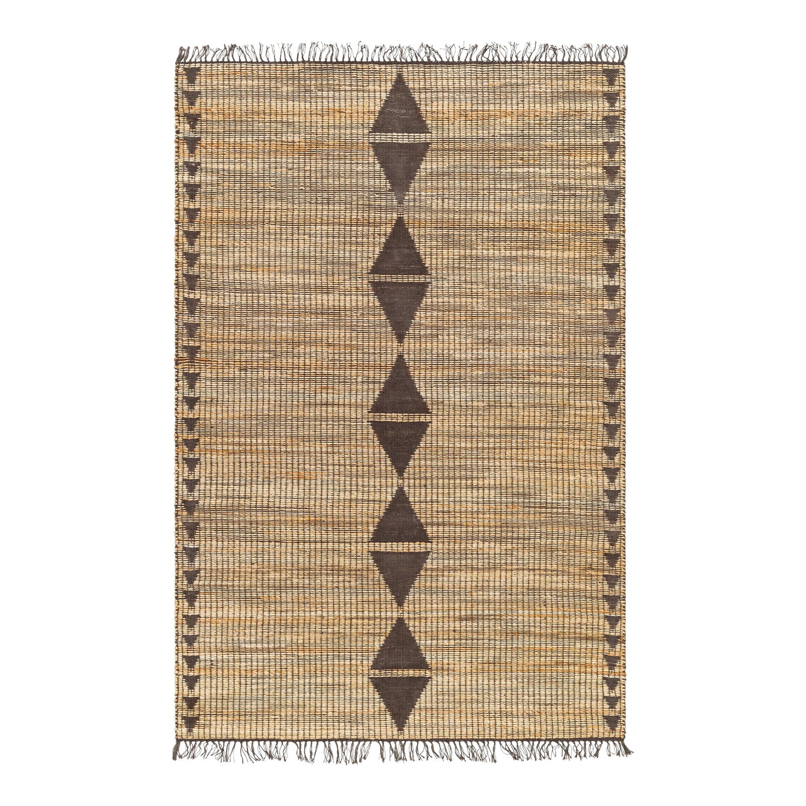 Handwoven Jute Rug With Geometric Pattern | Chairish
