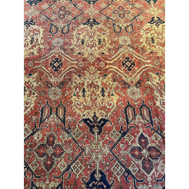 Traditional Early 20th Century Antique Turkish Oushak Rug For Sale - Image 3 of 4