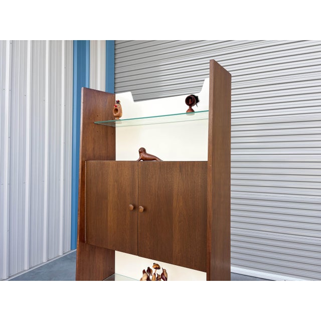 Glenn of California 1960s Mid Century Walnut Bookcase by Kipp Stewart For Sale - Image 4 of 13