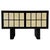 Italian Art Deco Sideboard in Parchment with Black Lacquer and Blue Mirror, 1940s For Sale - Image 18 of 18
