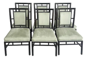 Barbara Barry for McGuire "Ceremony" Dining Chairs, Set of Six