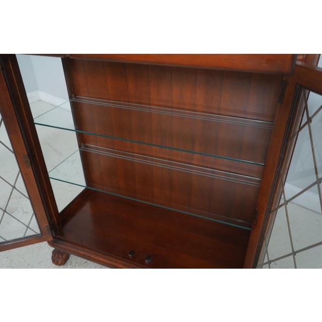 1980s Lexington Nautica Collection Cherry Display Cabinet For Sale - Image 5 of 18