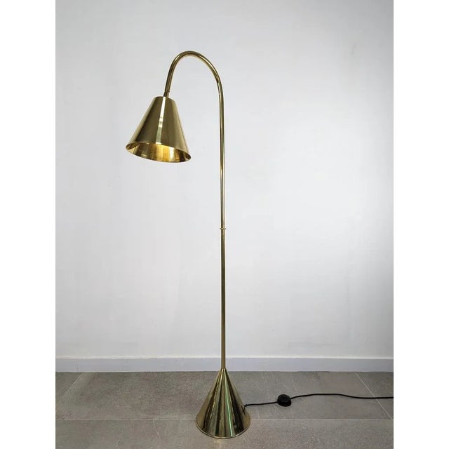 1960s Floor Lamp in Brass by Jacques Adnets, 1950s For Sale - Image 5 of 10
