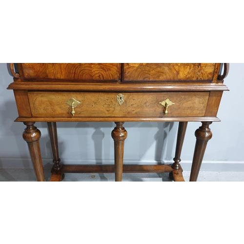 Walnut Cabinet on Stand For Sale - Image 4 of 17
