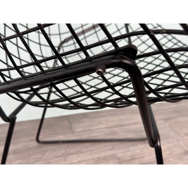 Black Metal Armchair in the style of Harry Bertoia for Knoll Inc. / Knoll International, 1970s For Sale - Image 13 of 18